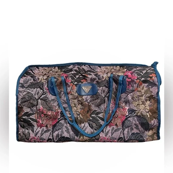 VINTAGE Tapestry Weekender Duffle Bag Riviera - Picture 2 of 7